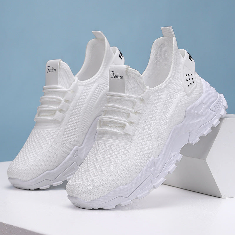 Women's Breathable Fitness Sneakers with Flexible Knit Upper and Non-Slip Sole