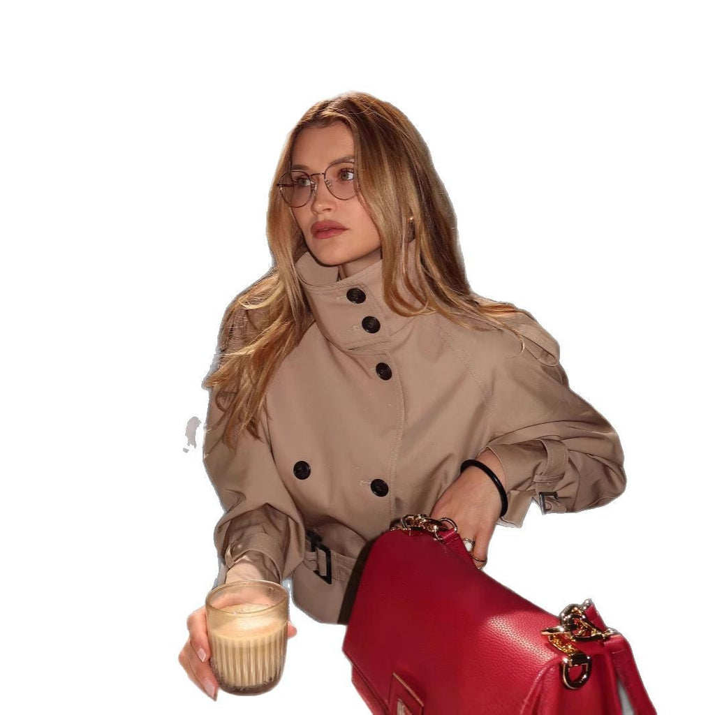 Women's Fashionable Trench Coat with Innovative Cut
