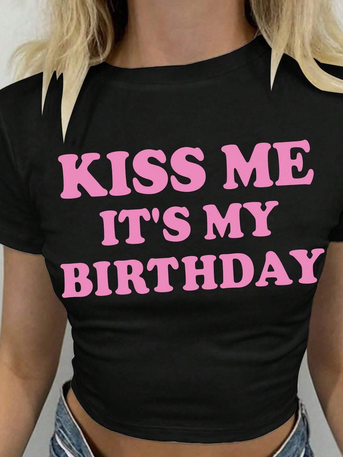 Women's Inspirational Print Crop T-Shirt