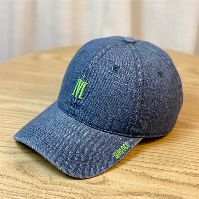 Men's Embroidered Denim Baseball Cap