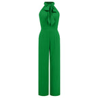 Elegant Jumpsuit with Bow Collar