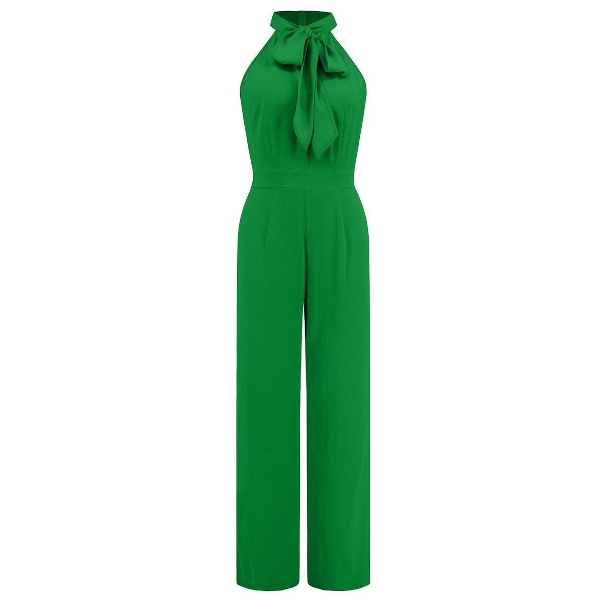 Elegant Jumpsuit with Bow Collar