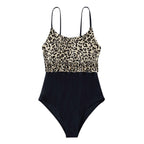 Women's Swimsuit with Ruffle Details and Leopard Print