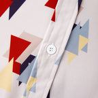 Women's Long-Sleeve Blouse in Modern Geometric Design