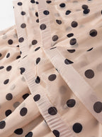 Women's Maxi Skirt with Voluminous Ruffles and Dots