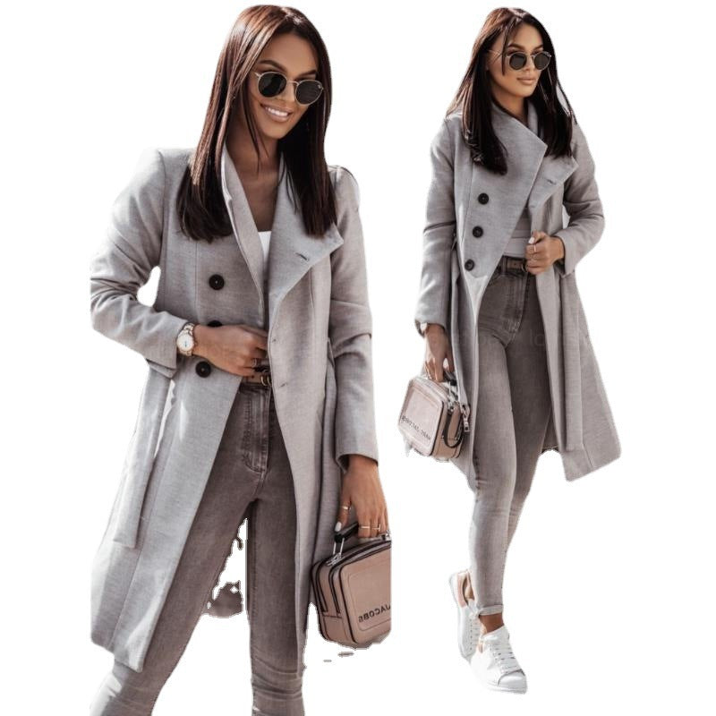 Elegant Wool Trench Coat
