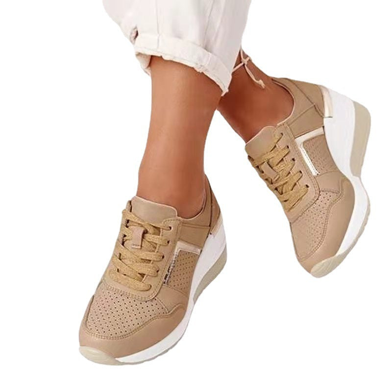 Women's Breathable Sneakers with Perforated Details and Comfortable Footbed