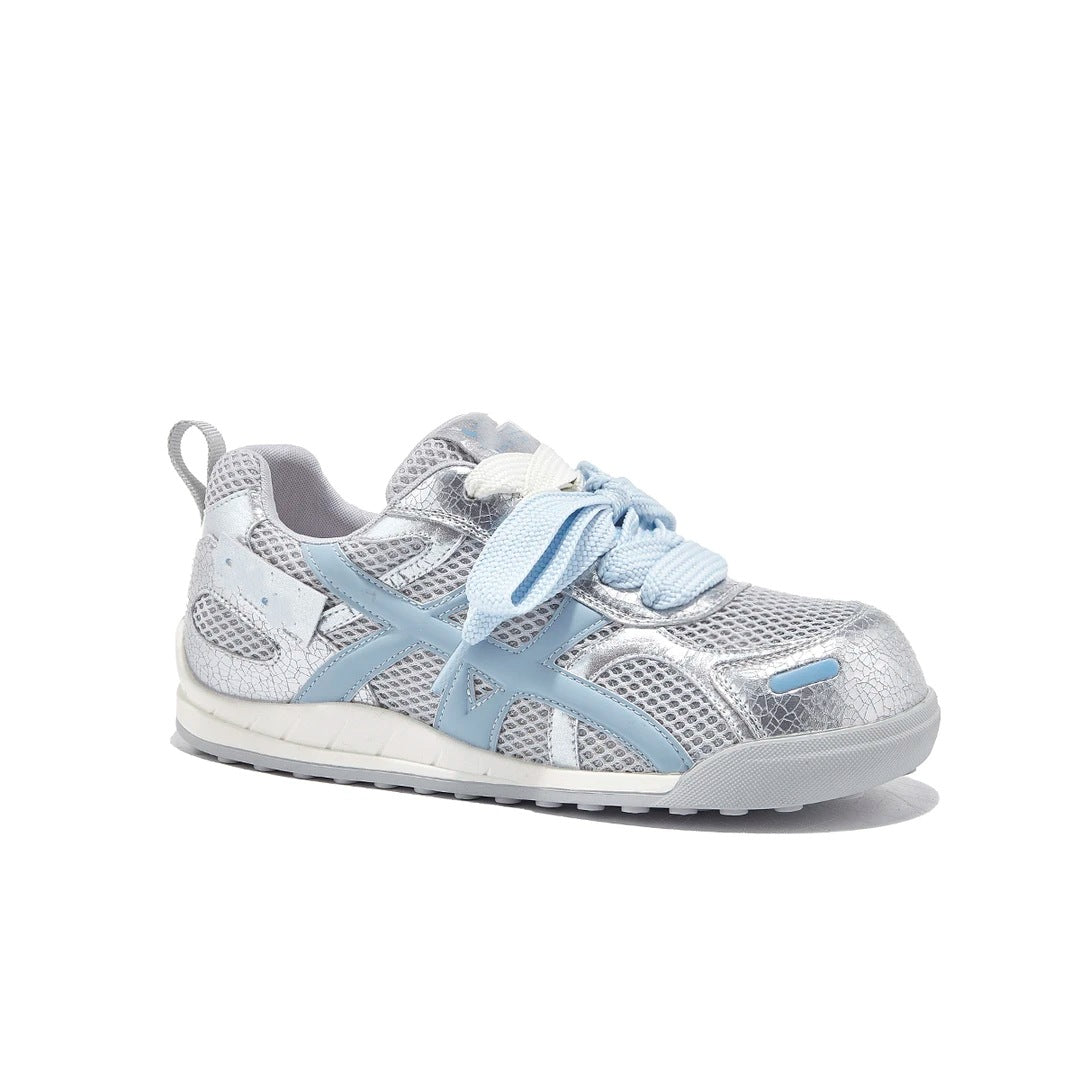 Women's Breathable Casual Sneakers with Trendy Mesh and Playful Lacing