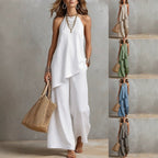 Women's Airy Jumpsuit with Asymmetrical Cut