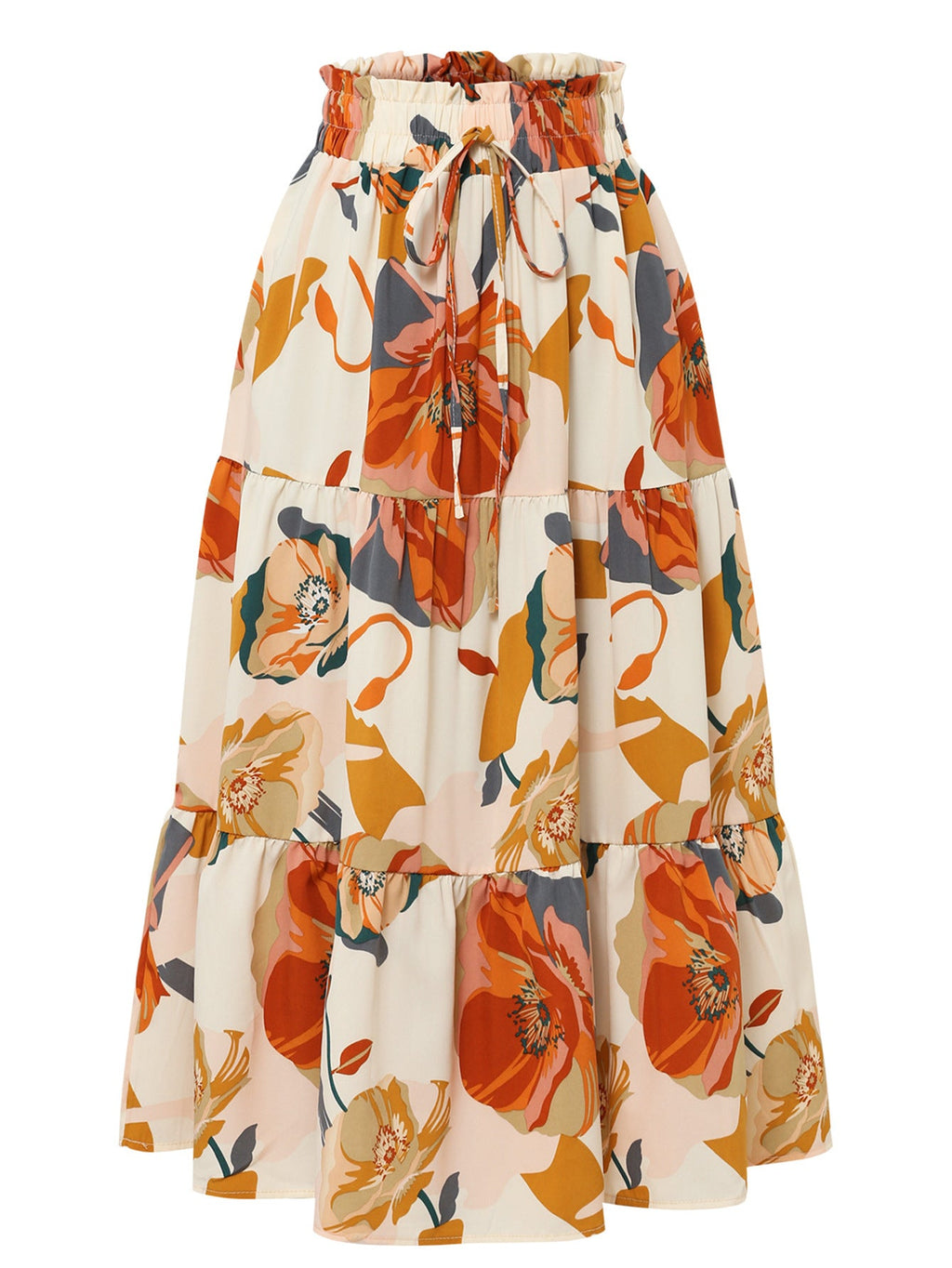 Women's Floral Midi Skirt