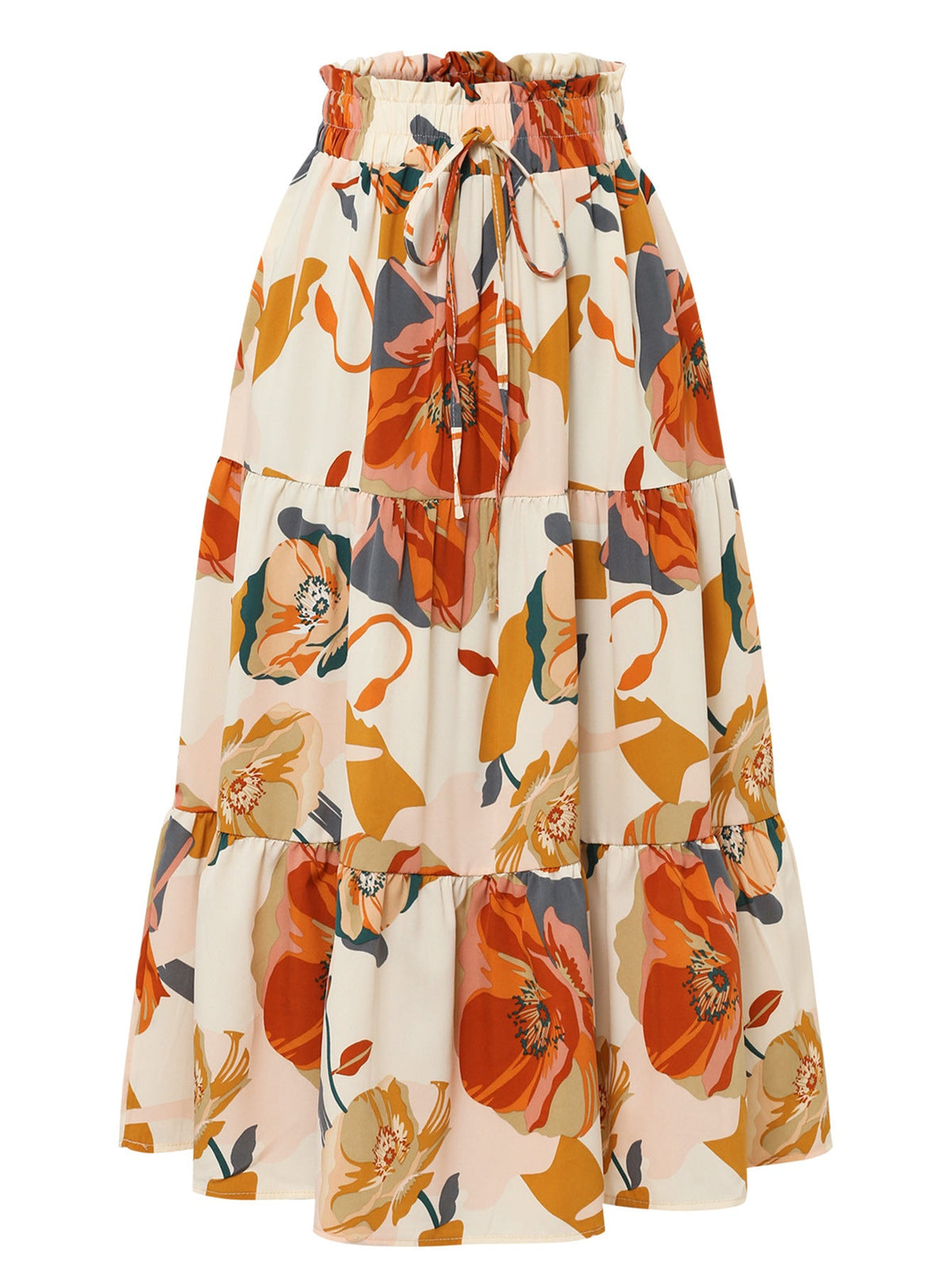 Women's Floral Midi Skirt