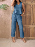 Elegant Jumpsuit with Modern Ruching and Casual Cut