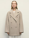 Women's Elegant Double-Breasted Coat Jacket