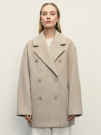 Women's Elegant Double-Breasted Coat Jacket