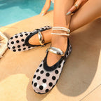 Women's Ballet Flats with Elegant Bow and Breathable Upper