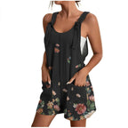 Women's Casual Floral Jumpsuit with Pockets