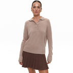 Women's Elegant Knit Sweater with Collar