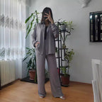 Casual and Elegant Blazer and Pants Ensemble