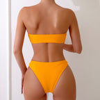 Women's Bandeau Bikini with Fashionable Ring Details