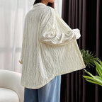 Casual Jacquard Pattern Blouse
