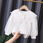 Women's Blouse with Elegant Lace Trim