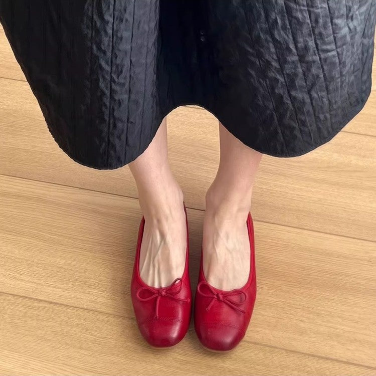 Women's Ballet Flats with Bow Detail