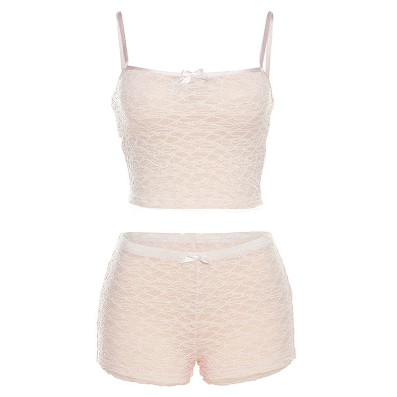 Women's Loungewear Set in Delicate Lace Material