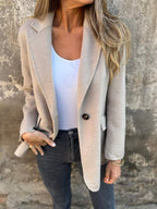 Women's Elegant Wool Jacket with Slim Fit