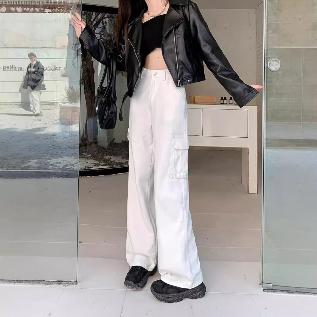 Women's Wide-Leg Cargo Pants with Practical Pockets