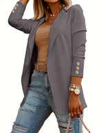 Elegant Blazer with Glamorous Buttons and Tailored Fit