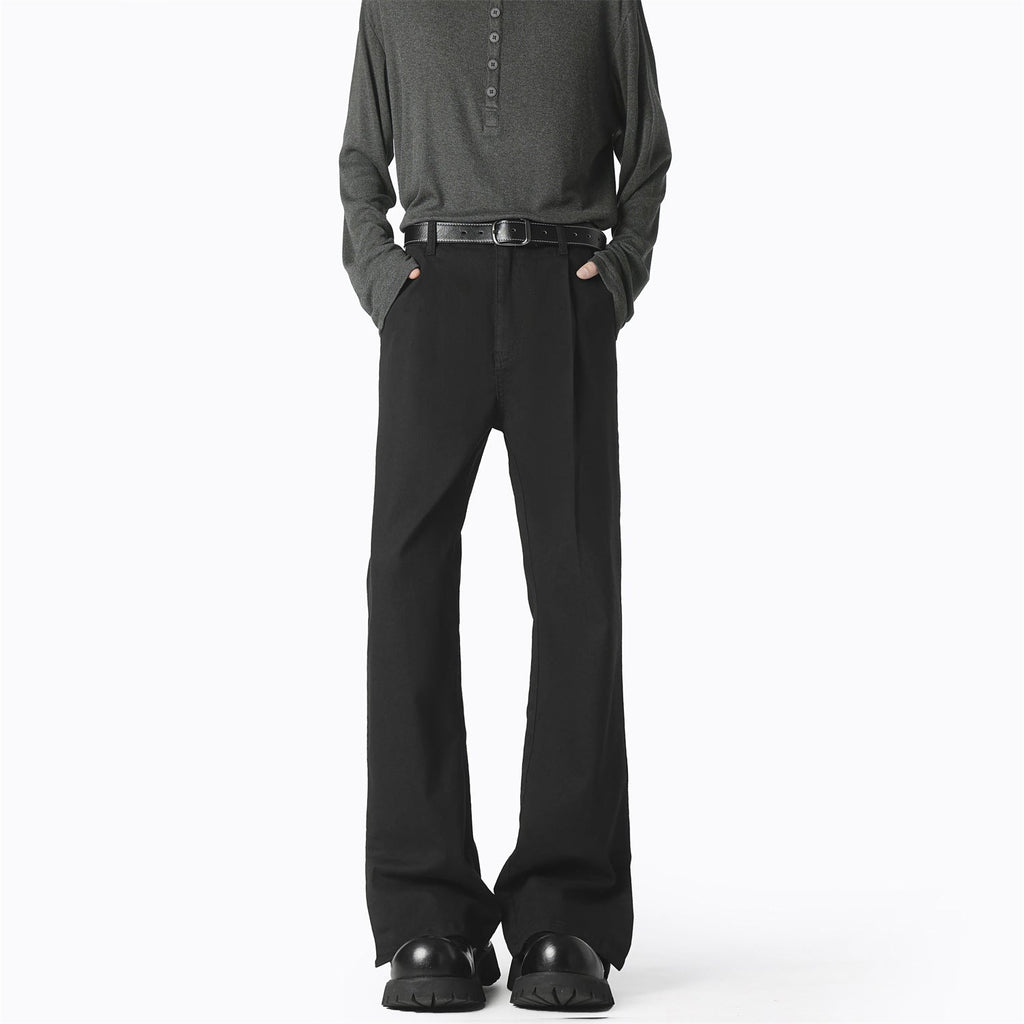 Women's Elegant Wide-Leg Casual Trousers with Fine Pleats