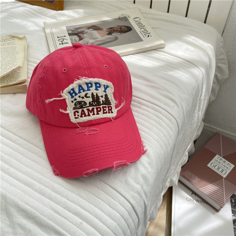 Men's Distressed Vintage-Inspired Baseball Cap