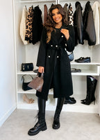 Elegant Double-Breasted Trench Coat with Belt
