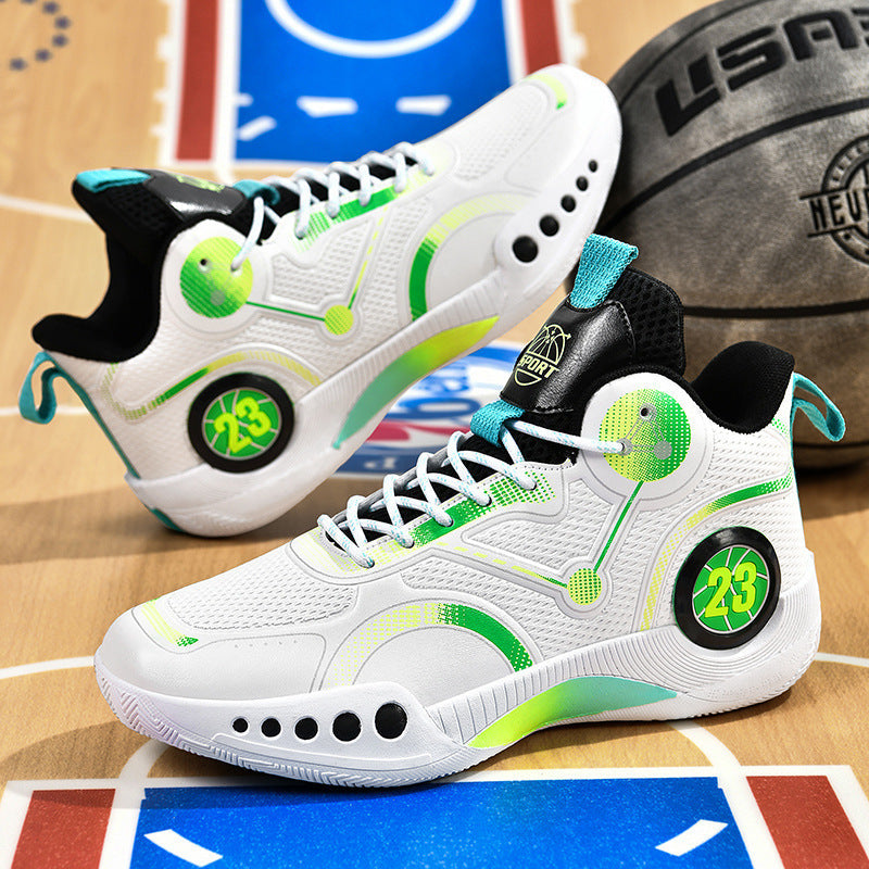 Women's High-Top Basketball Sneakers with Non-Slip Sole