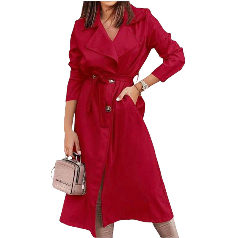 Elegant Trench Coat with Feminine Silhouette