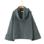 Women's Chunky Knit Cowl-Neck Sweater