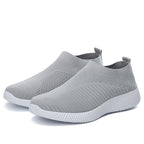 Women's Breathable Slip-On Sneakers with Elastic Upper