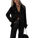 Women's Glamorous Glitter Shirt