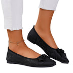 Women's Floral Ballet Flats with Bow