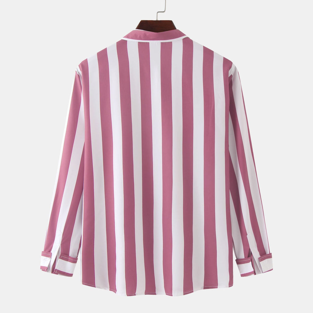Women's Long-Sleeve Shirt with Classic Stripes and Comfortable Fit