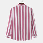 Women's Long-Sleeve Shirt with Classic Stripes and Comfortable Fit