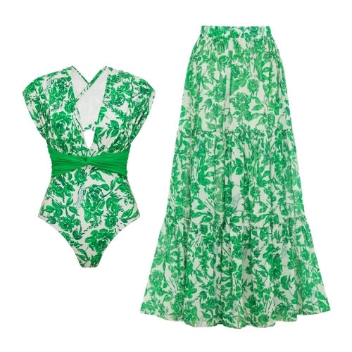 Women's Swimsuit and Wrap Skirt Set