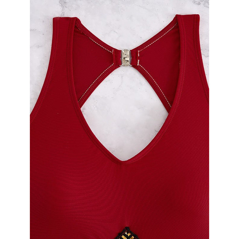 Women's Cut-Out Swimsuit with Fashionable Accents