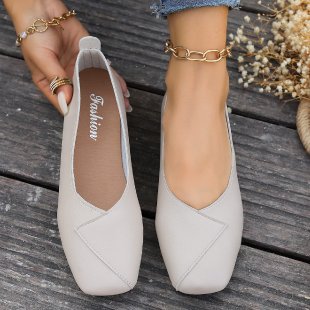 Women's Ballet Flats with Elegant Cross-Design and Comfortable Insole