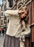 Women's Cocoon Cardigan with Button Details