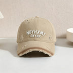 Men's Casual Distressed Textured Baseball Cap