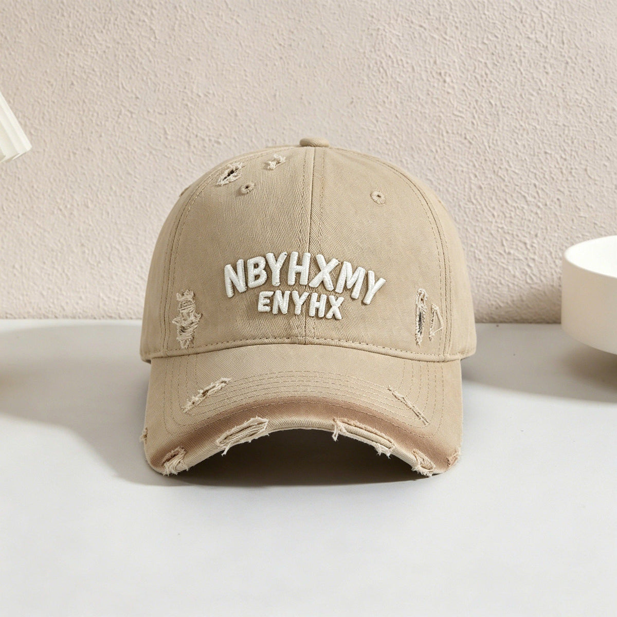 Men's Casual Distressed Textured Baseball Cap