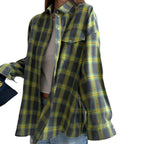 Women's Long-Sleeve Shirt in Casual Plaid