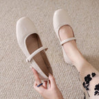 Women's Ballet Flats with Decorative Strap and Comfortable Sole