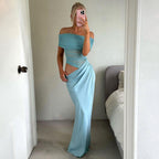 Women's Elegant Off-Shoulder Evening Dress